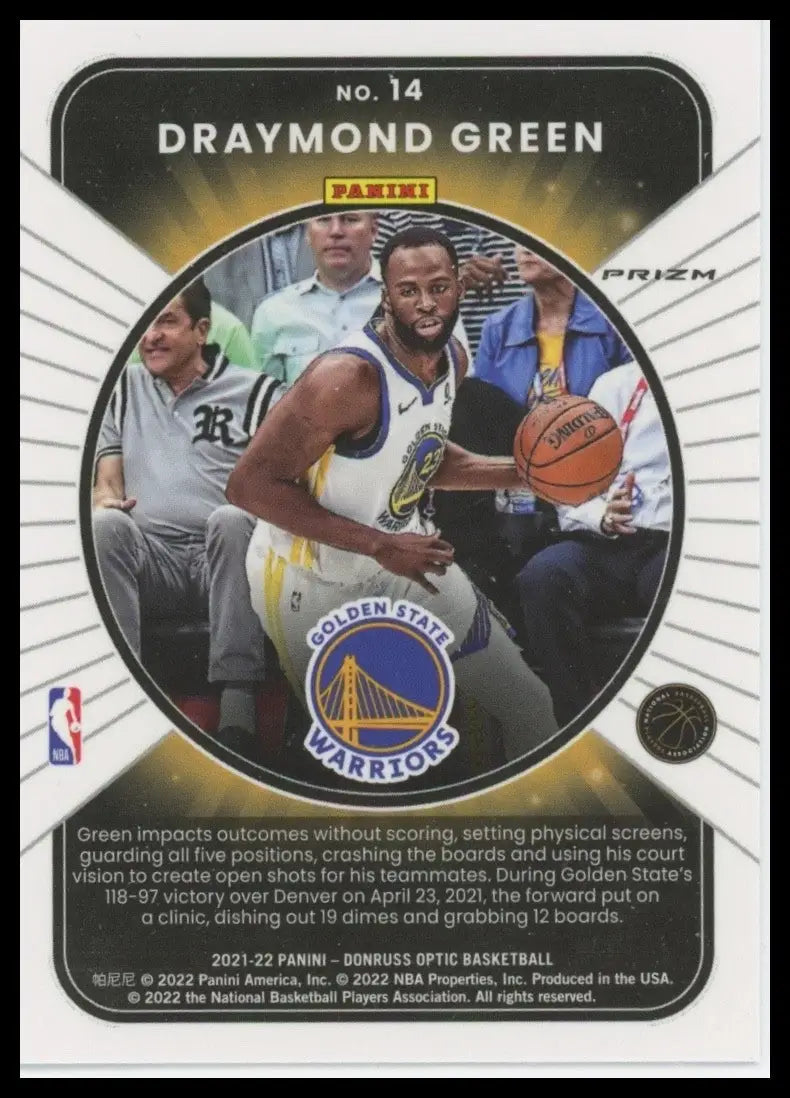 2021-22 Panini Donruss Optic - Winner Stays Draymond Green #14 Purple Prizm - Basketball Card Single