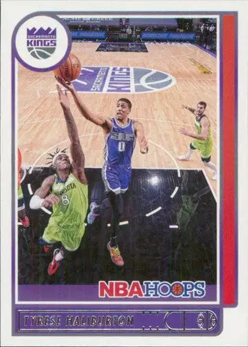 Panini Hoops Tyrese Haliburton basketball card with original gloss from 2021-22 season