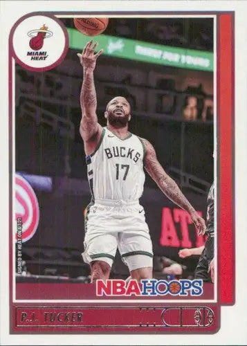 NBA Hoops P J Tucker basketball card 2021-22 Panini Hoops original gloss Simply Sandoval