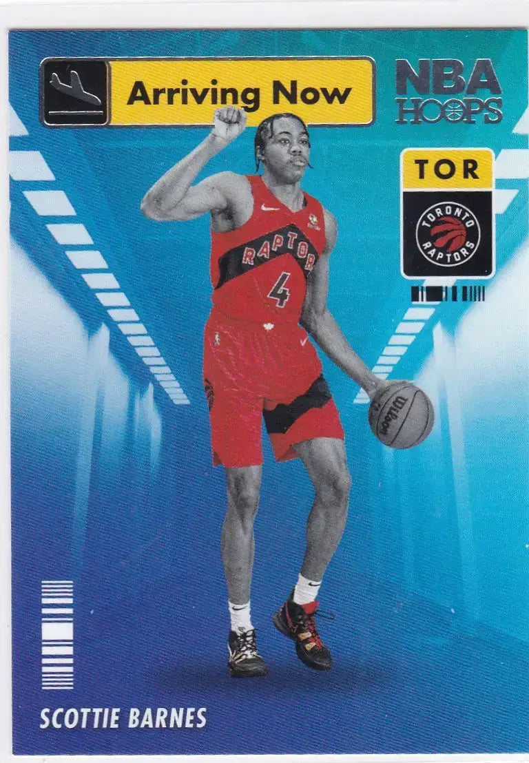 2021-22 Panini Hoops #15 Scottie Barnes RC Arriving Now Toronto Raptors - Basketball Card Single