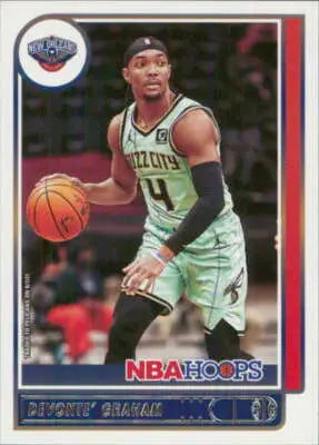 Basketball trading card featuring Devonte Graham from Panini Hoops 2021-22 Simply Sandoval