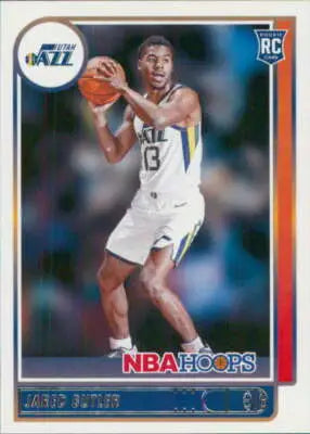 Original gloss basketball trading card of Jared Butler in Utah Jazz uniform from Panini Hoops