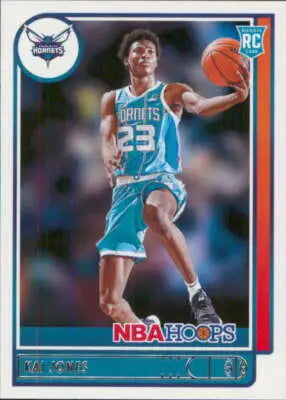 Original gloss Panini Hoops 2021-22 Kai Jones NBA rookie trading card