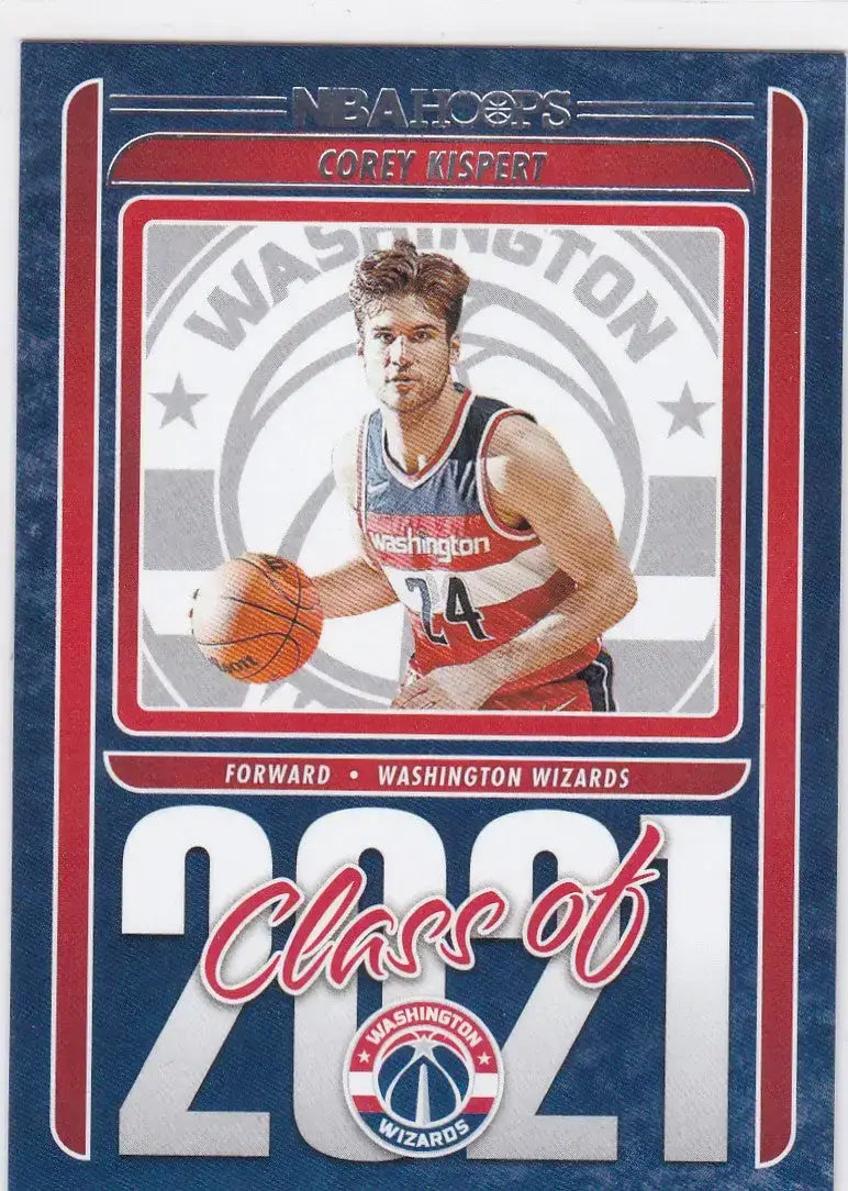2021-22 Panini Hoops #8 Corey Kispert Class of 2021 Washington Wizards