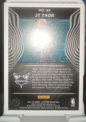 2021-22 Panini Illusions Basketball Card #185 JT Thor Foil RC Charlotte Hornets