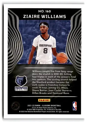 2021-22 Panini Illusions Trophy Collection Pink Ziaire Williams basketball card with original gloss