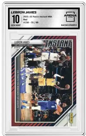 2021-22 Panini Instant Lebron James #294 Red Basketball Arena Club 10 - Basketball Card Single