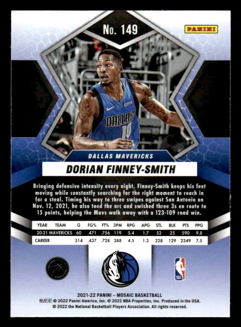 2021-22 Panini Mosaic #149 Dorian Finney-Smith - Basketball Card Single