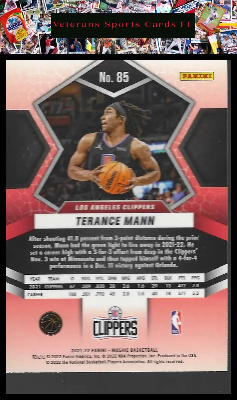 2021-22 Panini Mosaic #176 Nassir Little - Basketball Card Single