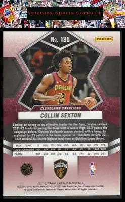 2021-22 Panini Mosaic #185 Collin Sexton