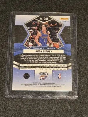 2021-22 Panini Mosaic #265 Josh Giddey Green - Basketball Card Single