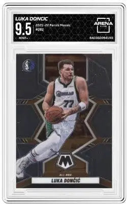 Graded Luka Dončić 2021-22 Panini Mosaic basketball trading card in product 2021-22 Panini Mosaic Luka Dončić #282