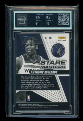 2021-22 Panini Mosaic Stare Masters Mosaic Anthony Edwards #10 Arena Club 9