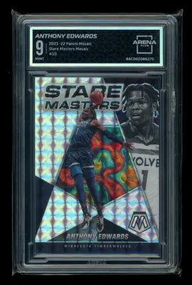 2021-22 Panini Mosaic Stare Masters Mosaic Anthony Edwards #10 Arena Club 9