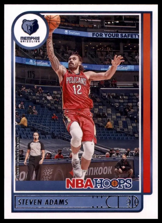 2021-22 Panini NBA Hoops Steven Adams #114 Memphis Grizzlies Basketball Card NBA