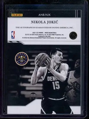 2021-22 Panini Noir Nikola Jokić #ANB-NJK Auto 16/49 Basketball