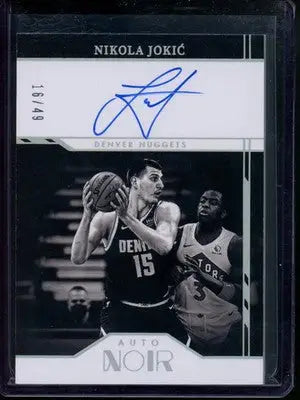 2021-22 Panini Noir Nikola Jokić #ANB-NJK Auto 16/49 Basketball