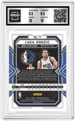 2021-22 Panini Obsidian Electric Etch Asia Luka Dončić #77 Arena Club 10 - Basketball Card Single