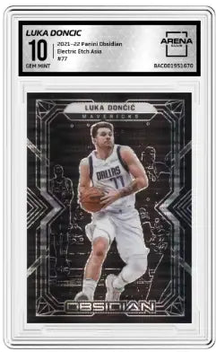 2021-22 Panini Obsidian Electric Etch Asia Luka Dončić #77 Arena Club 10 - Basketball Card Single