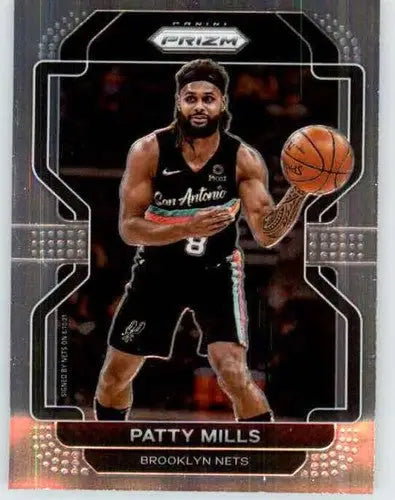 2021-22 Panini Prizm Patty Mills basketball card with original gloss Nets ID 49390