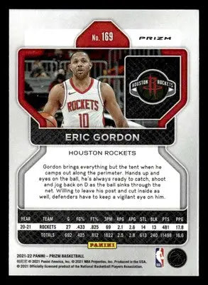 2021-22 Panini Prizm #169 Eric Gordon Silver Prizm Houston Rockets - Basketball Card Single