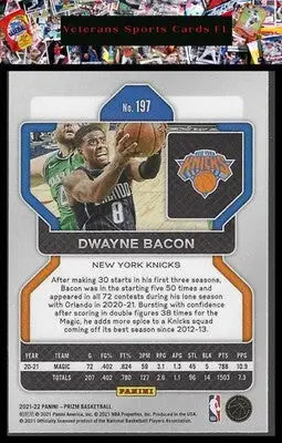 2021-22 Panini Prizm #197 Dwayne Bacon