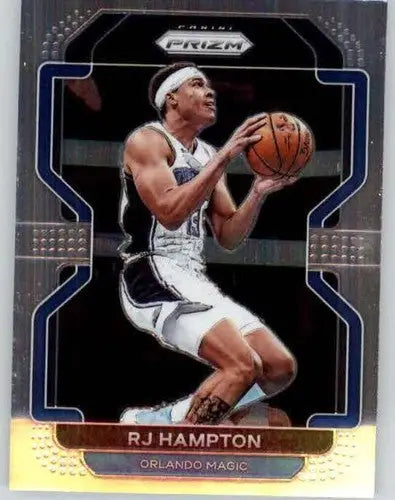 Original gloss Panini Prizm RJ Hampton basketball card displayed in Simply Sandoval’s collection