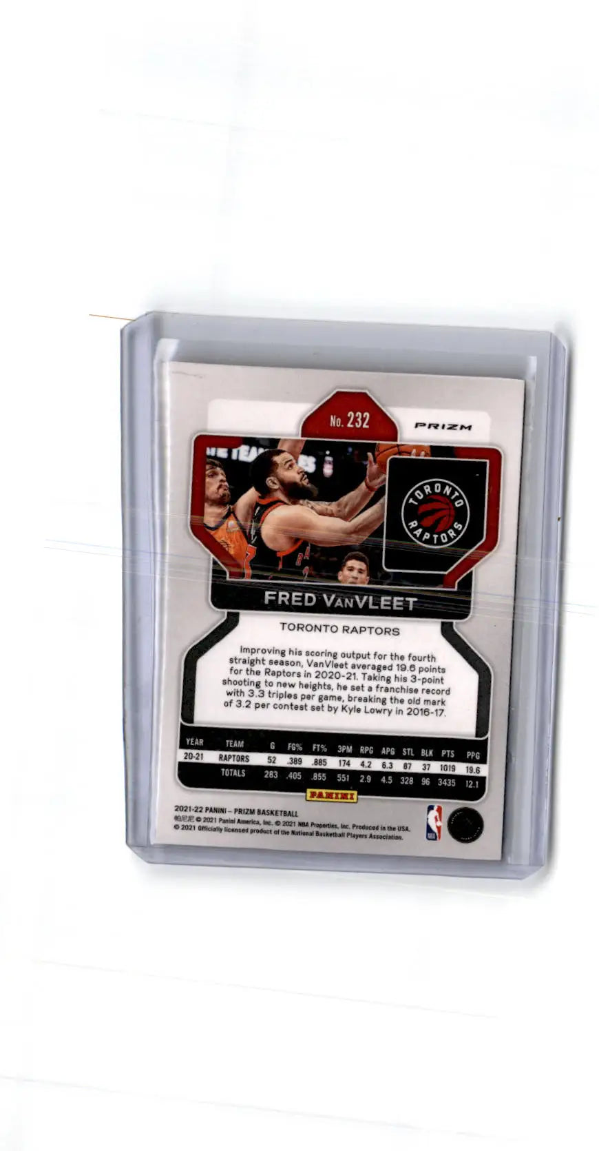 2021-22 Panini Prizm #232 Fred VanVleet Red Ice - Basketball Card Single