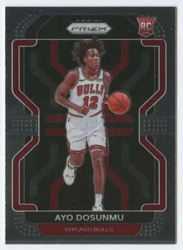 Original gloss Panini Prizm Ayo Dosunmu basketball card from 2021-22 Bulls collection