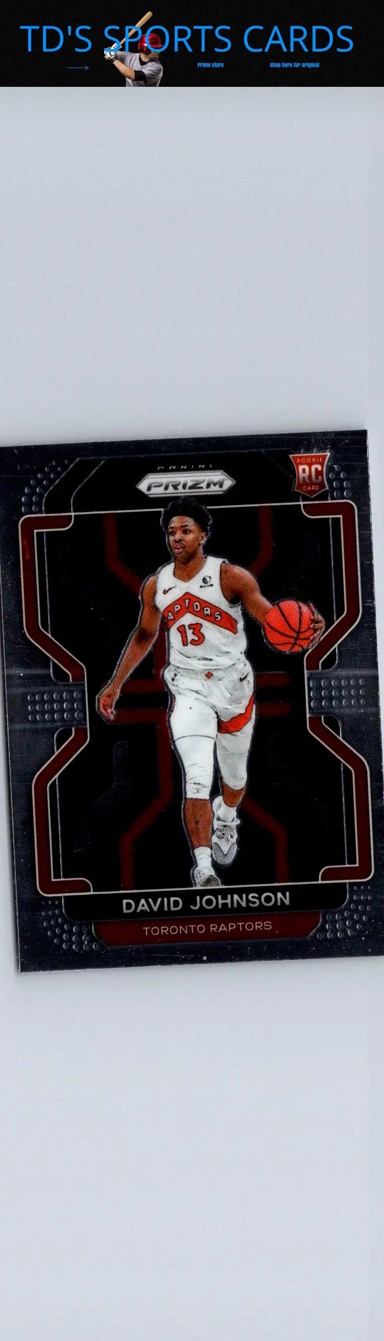 David Johnson basketball card from 2021-22 Panini Prizm product collection