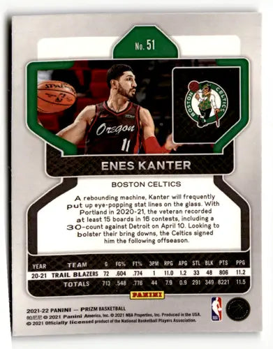 2021-22 Panini Prizm #51 Enes Freedom Kanter NM-MT Celtics ID:49391 - Basketball Card Single