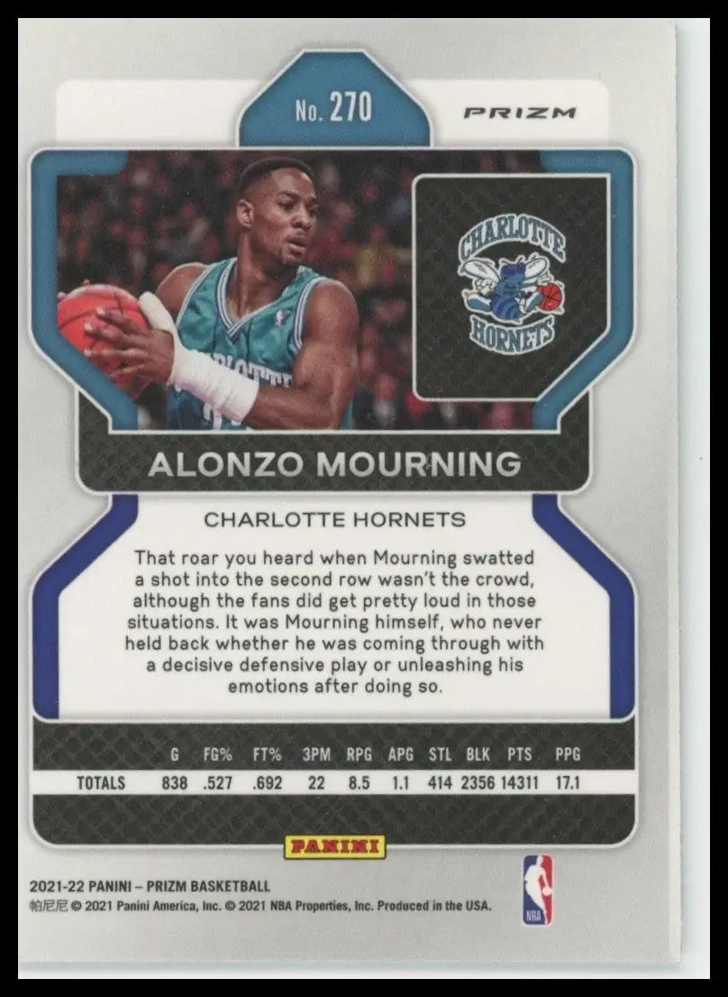 2021-22 Panini Prizm - Alonzo Mourning #270 Ice Prizm