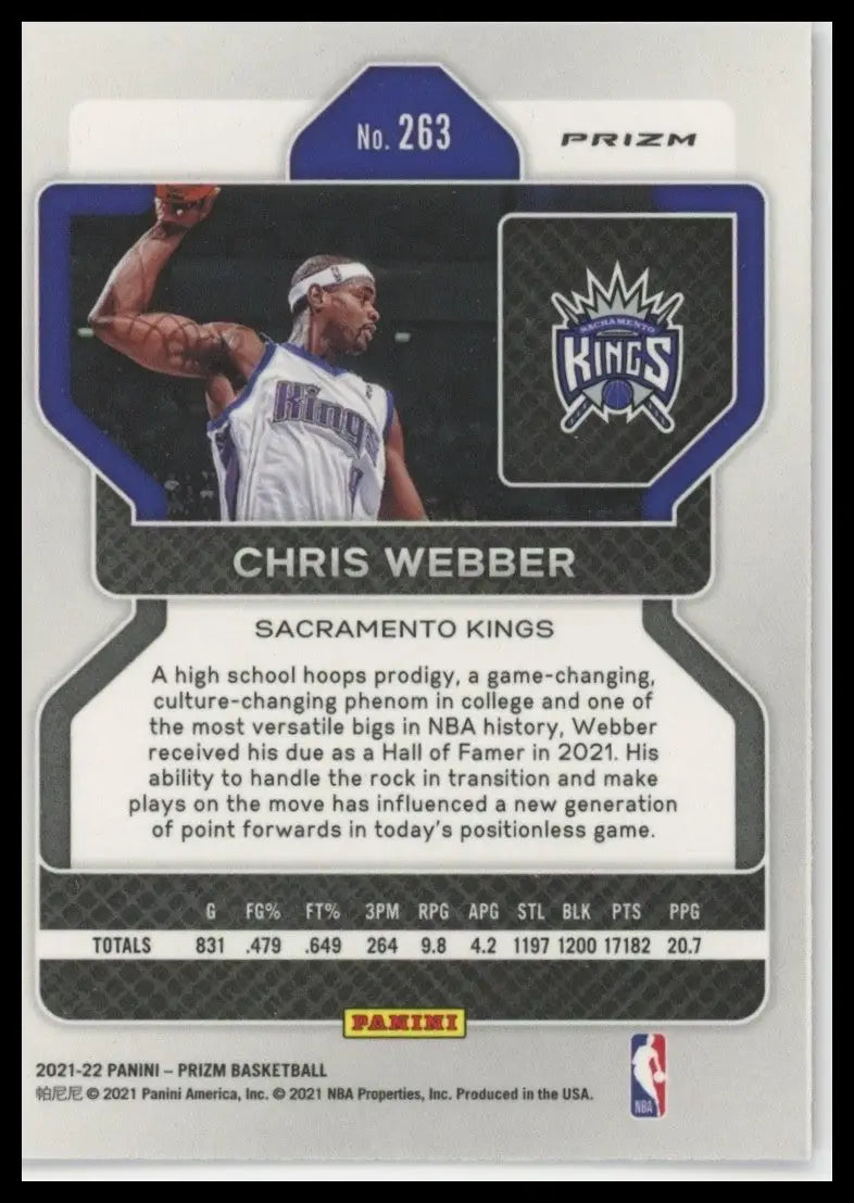 2021-22 Panini Prizm - Chris Webber #263 Red Ice Prizm