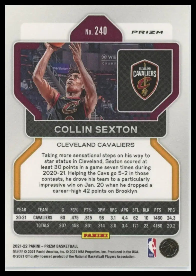 2021-22 Panini Prizm - Collin Sexton #240 Ice Prizm