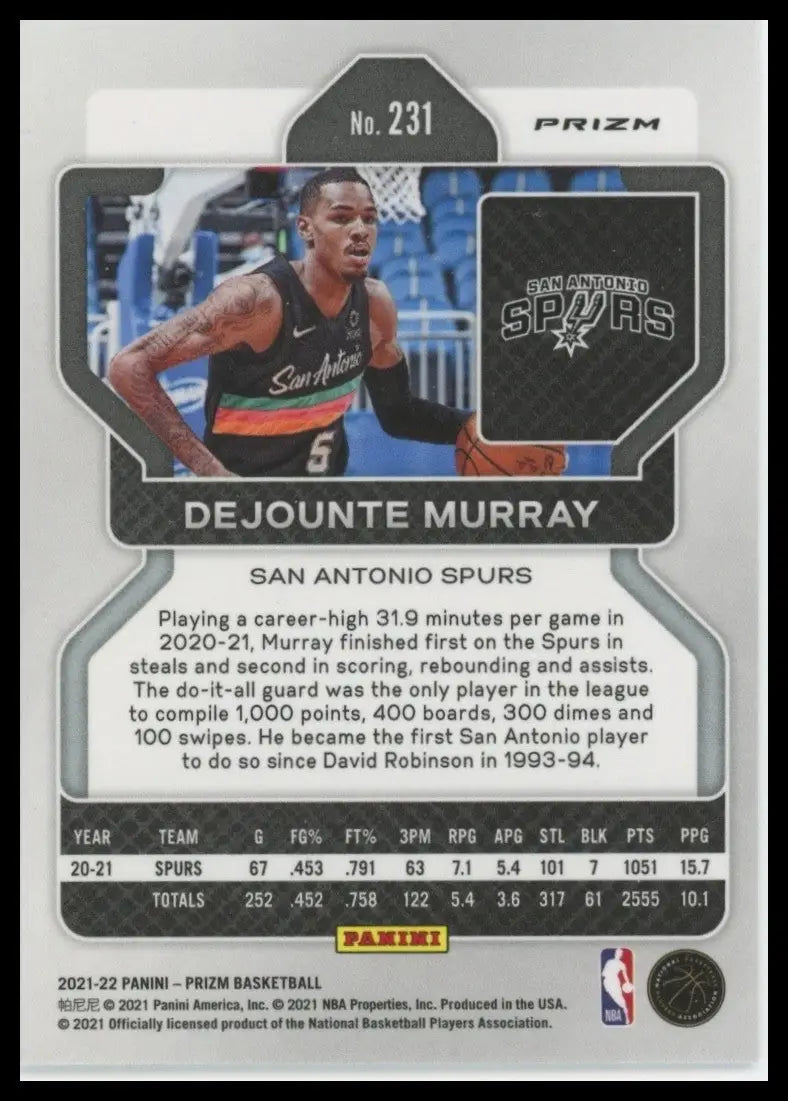 2021-22 Panini Prizm - Dejounte Murray #231 Ice Prizm
