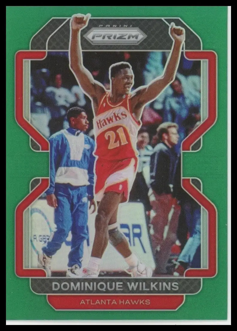 2021-22 Panini Prizm - Dominique Wilkins #252 Green Prizm - Basketball Card Single