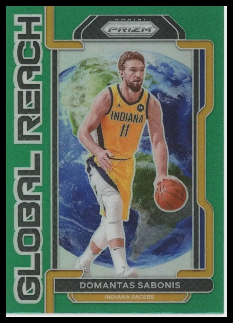 2021-22 Panini Prizm - Global Reach Domantas Sabonis #10 Green Prizm