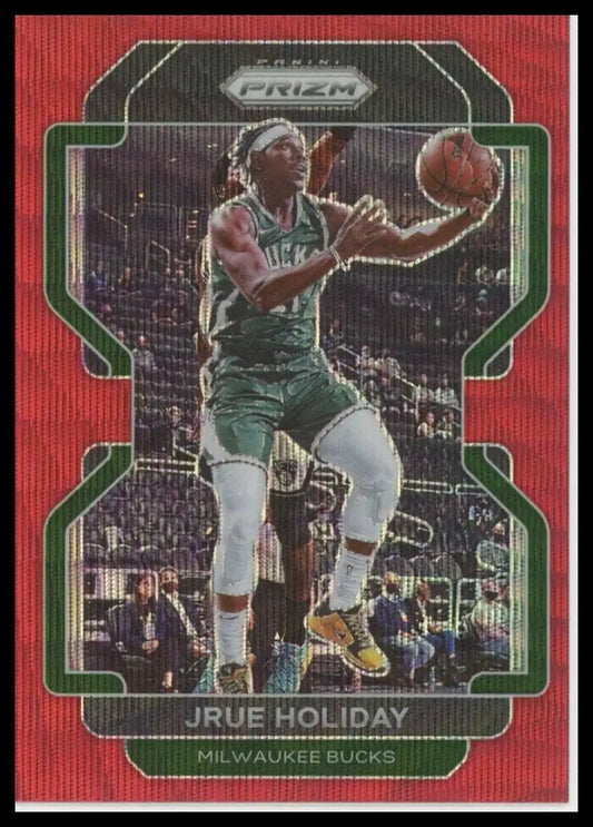 2021-22 Panini Prizm - Jrue Holiday #8 Ruby Wave Prizm - Basketball Card Single