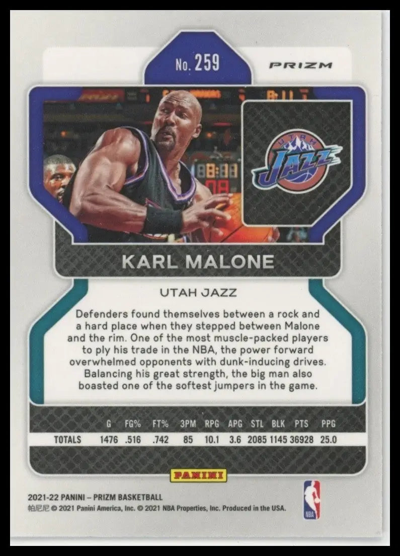 2021-22 Panini Prizm - Karl Malone #259 Red Ice Prizm