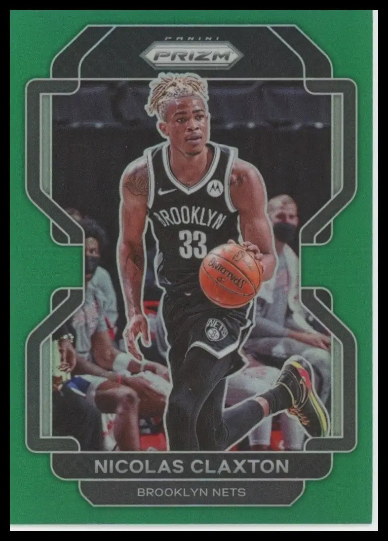 2021-22 Panini Prizm - Nic Claxton #38 Green Prizm