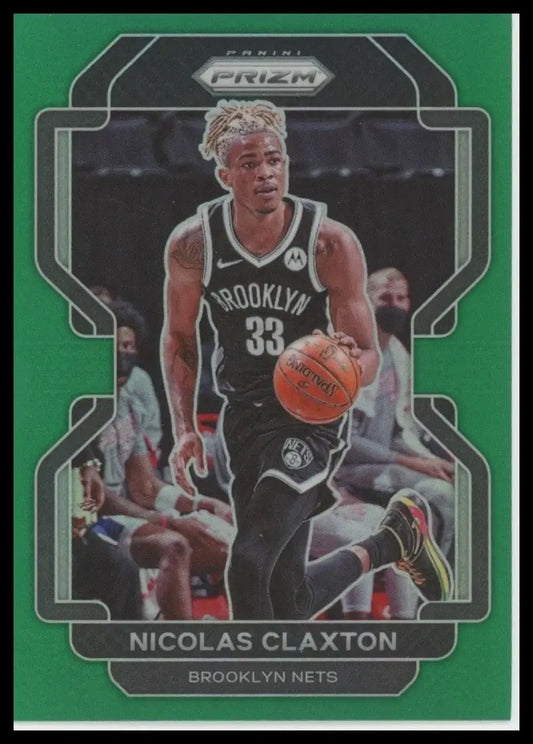2021-22 Panini Prizm - Nic Claxton #38 Green Prizm - Basketball Card Single