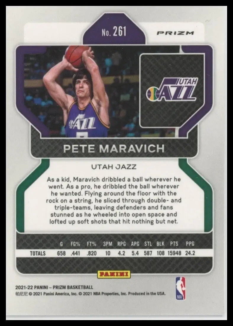 2021-22 Panini Prizm - Pete Maravich #261 Red Ice Prizm