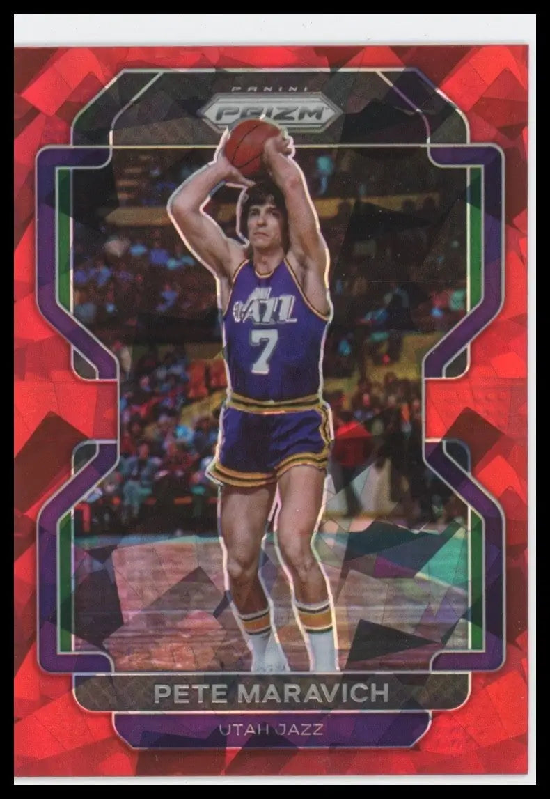 2021-22 Panini Prizm - Pete Maravich #261 Red Ice Prizm