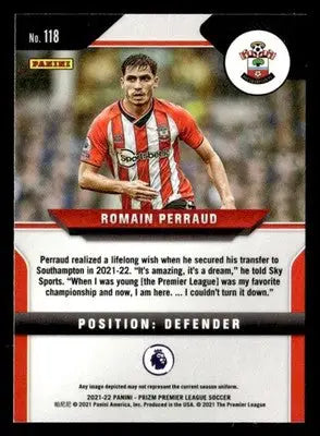 2021-22 Panini Prizm Premier League #118 Romain Perraud - Soccer Card Single