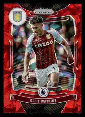 2021-22 Panini Prizm Premier League #135 Ollie Watkins Prizms Red Ice - Soccer Card Single