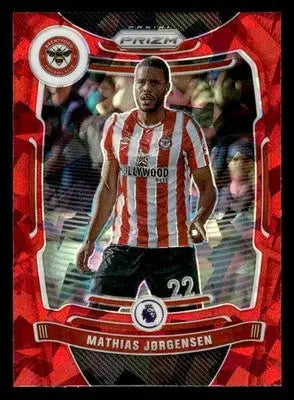 2021-22 Panini Prizm Premier League #146 Mathias Jorgensen Prizms Red Ice - Soccer Card Single