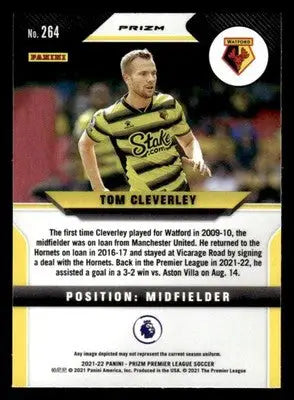 2021-22 Panini Prizm Premier League #264 Tom Cleverley Prizms Red Ice - Soccer Card Single