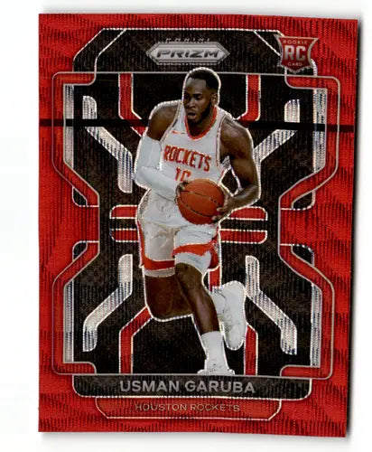 2021-22 Panini Prizm Prizms Ruby Wave #321 Usman Garuba NM-MT Rockets ID:49401 - Basketball Card Single