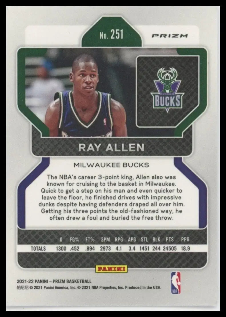 2021-22 Panini Prizm - Ray Allen #251 Red Ice Prizm