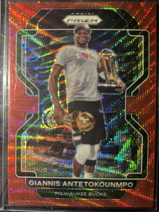 2021-22 PANINI PRIZM RED WAVE PRIZM SP GIANNIS ANTETOKOUNMPO - Basketball Card Single